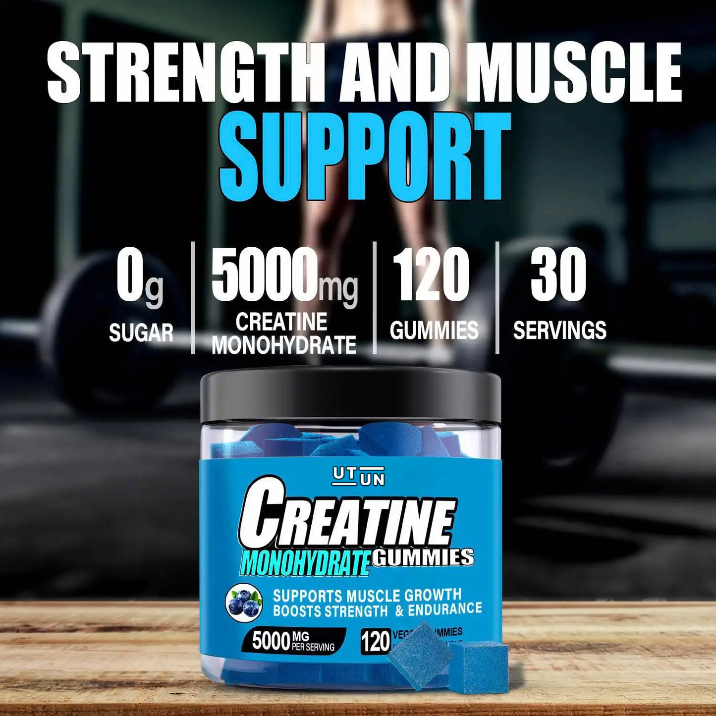 UTUN® CREATINE MONOHYDRATE GUMMIES - 150 COUNT